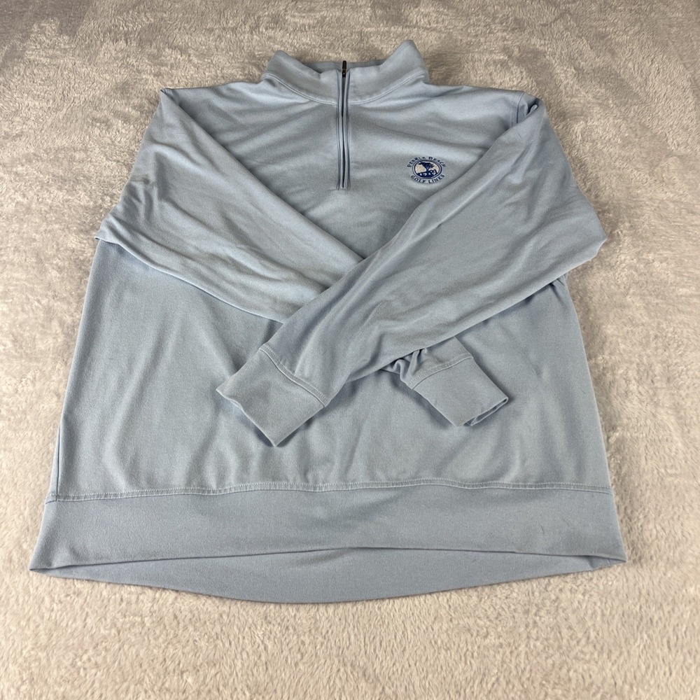 Donald Ross Quarter Zip Mens M Blue Excellent Pebble Beach Golf Links Pullover